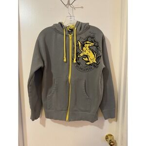 Harry Potter HUFFLEPUFF Universal Studios Wizarding World Zip Up Hoodie ADULT XS